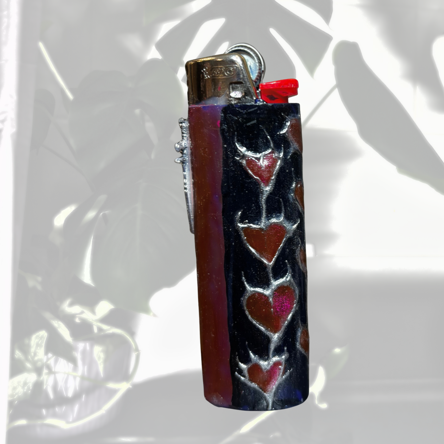 Chrome Queen of Hearts | 1 of 1 Lighter