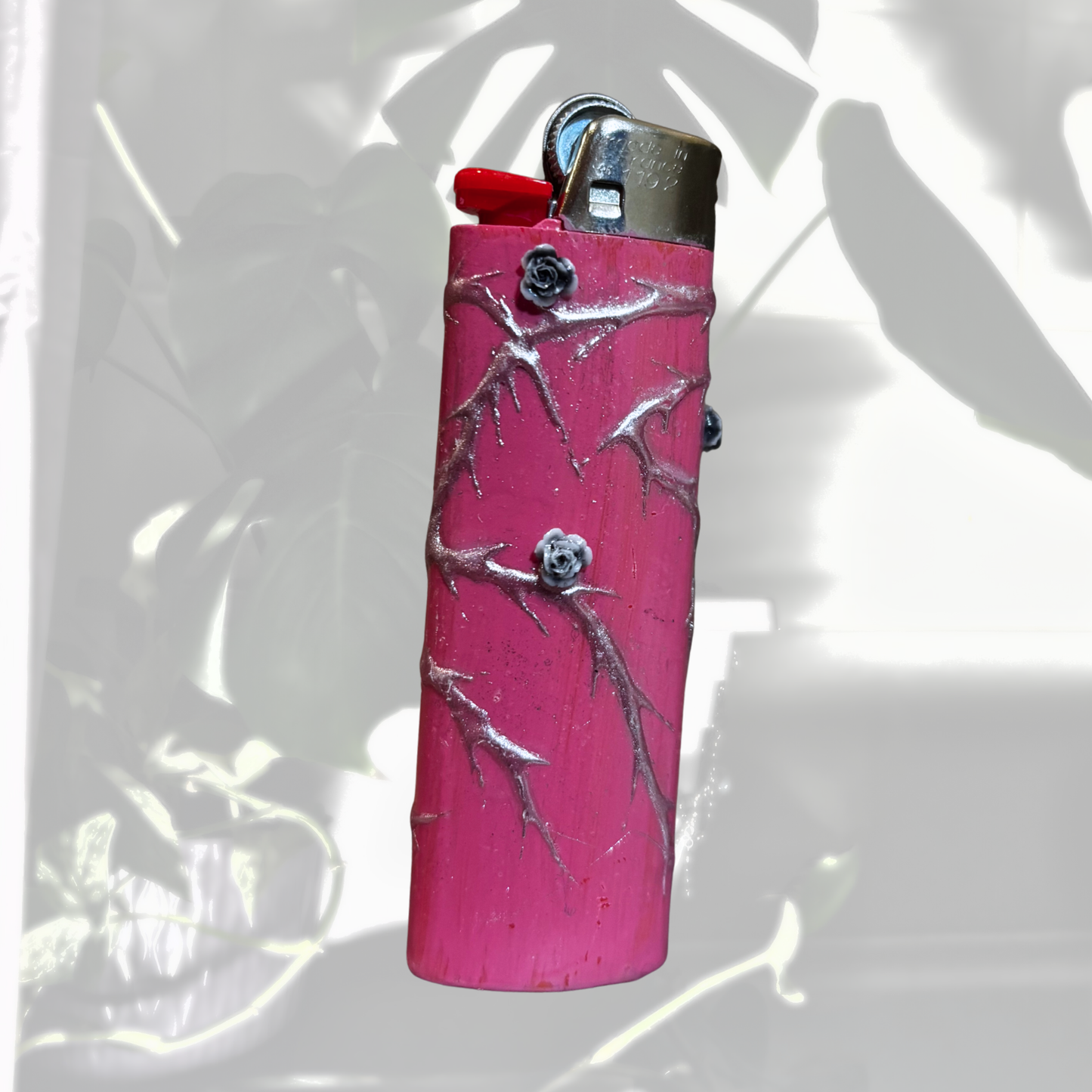 3D Chrome Rose Thorns in Pink