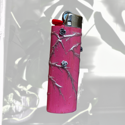 3D Chrome Rose Thorns in Pink