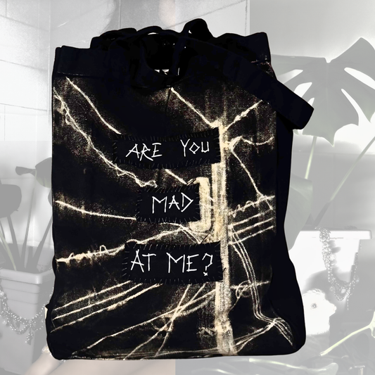 Are You Mad at Me? Beach Power line Tote Bag