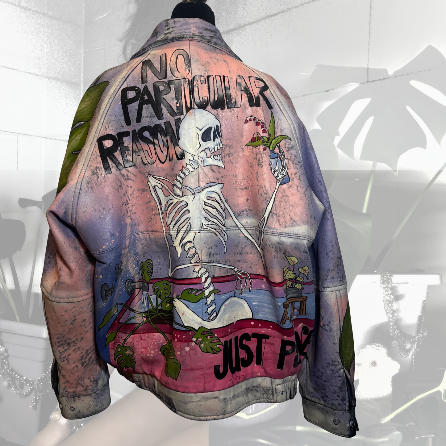 No Particular Reason Just Peace Leather Jacket