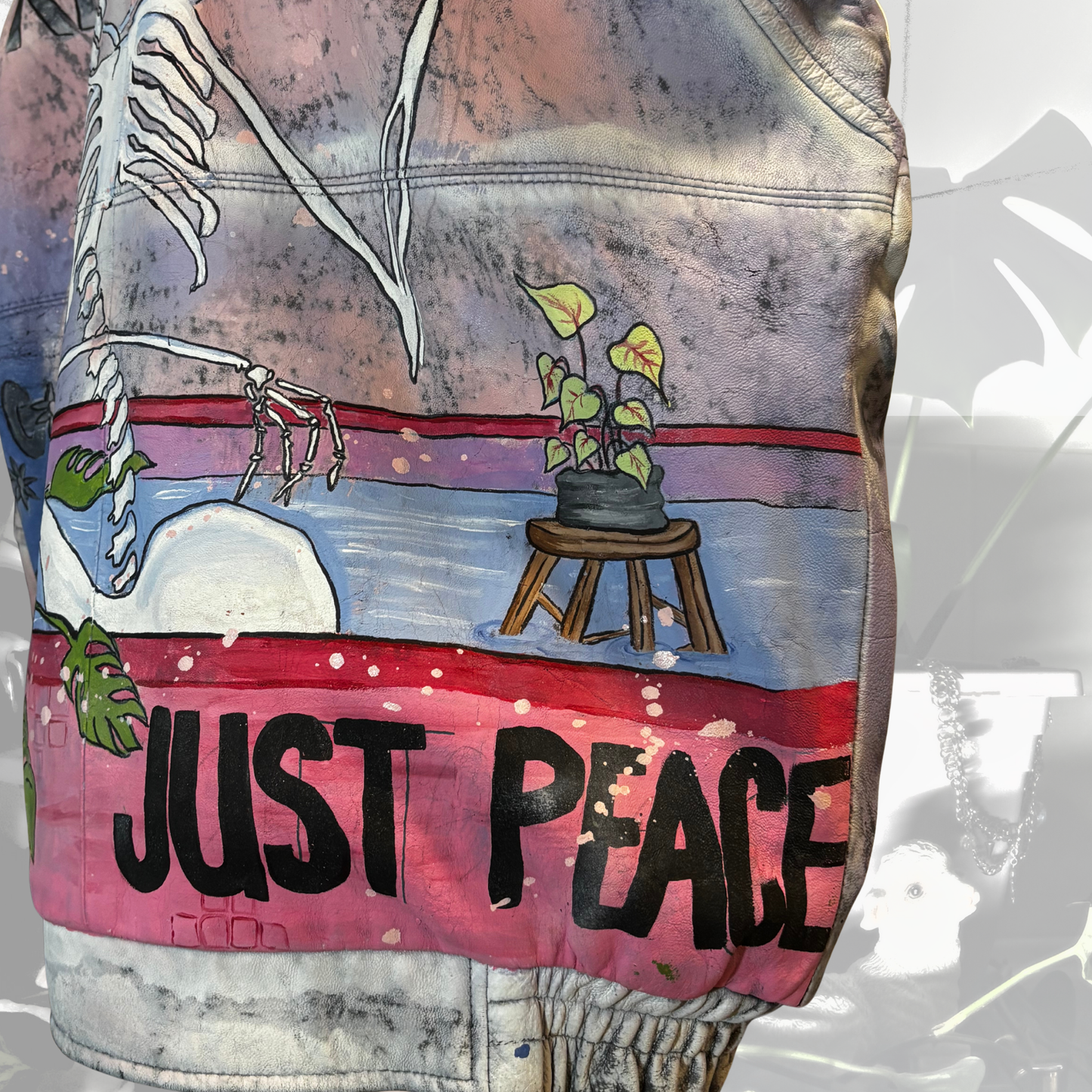 No Particular Reason Just Peace Leather Jacket